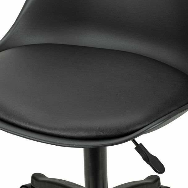 Кресло стул BRABIX "Eames MG-310 PL", пластик черный, экокожа черная, 532927 - Вид 9