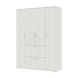 НЕЛЬСОН ШК 03 (СОЛО-3) Шкаф (1,600х2,200х0,500) дуб крафт белый/дуб крафт белый - Фото предпросмотра