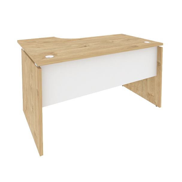 Onix Стол эргономичный правый O.SA-2 (R) Тиквуд светлый/Белый бриллиант 1380*980*750 (720/460) - Вид 1