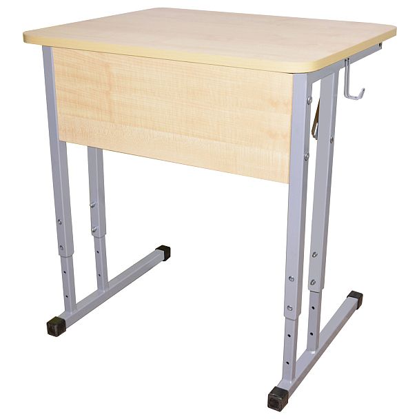 Парта Умник, одноместная, регулируемый угол, серый каркас, ЛДСП клён, гр.2-4 - Вид 3
