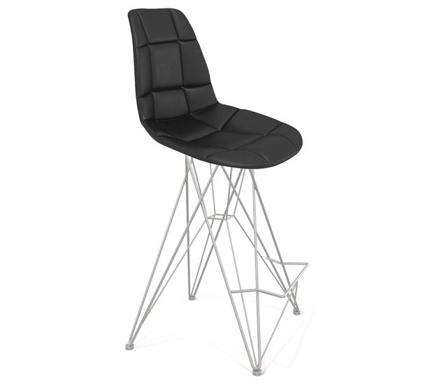 Стул полубарный Sheffilton SHT-ST29-C/S66-1 черный/хром лак - Вид 1