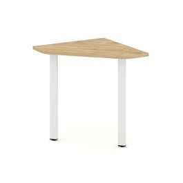 Стайл Проджект Угловой элемент стола SN-6.USP-001 Тиквуд Светлый/Металл Белый 600*600*750 - Фото предпросмотра