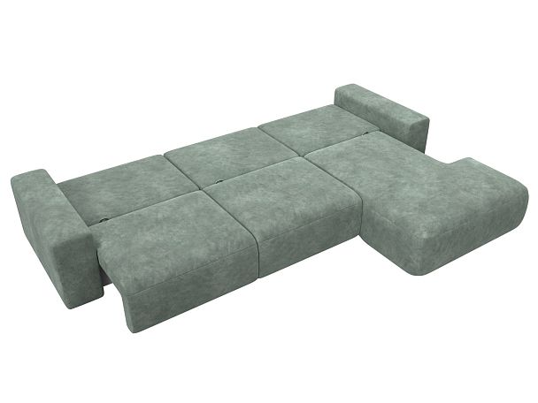 Диван угловой Лига-036 НПБ Классик Лонг правый угол Велюр зеленый - Вид 10