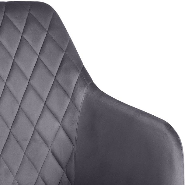 Полубарное поворотное кресло Барли К, темно-серый H-15/черный - Вид 9