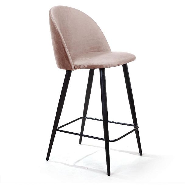 Стул полубарный Thomas, бархат пепельно-бежевый 25 - Вид 3