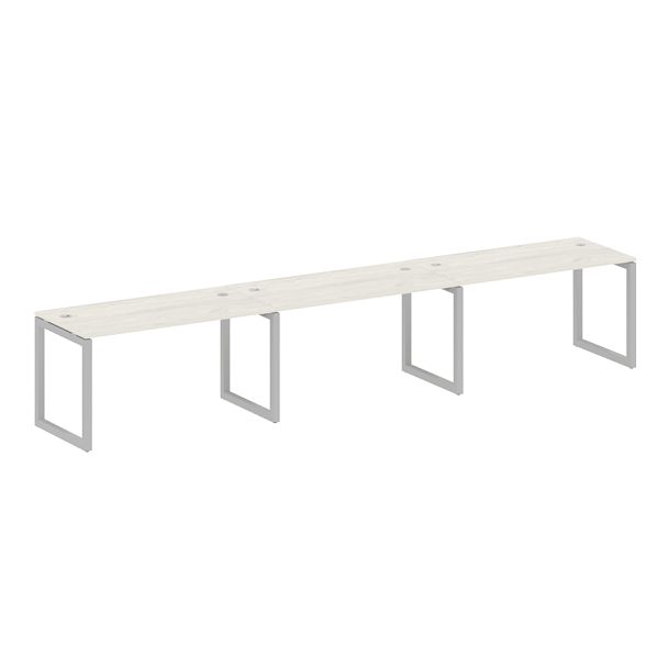 Metal System Quattro Р. ст. на 3 раб. места на О-образном м/к 50БО.СМ-3.3 Дуб наварра/Серый металл 4200*720*750 - Вид 1