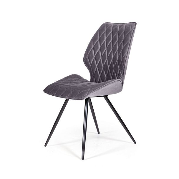 Стул Flash ромб, бархат серый 27 - Вид 1
