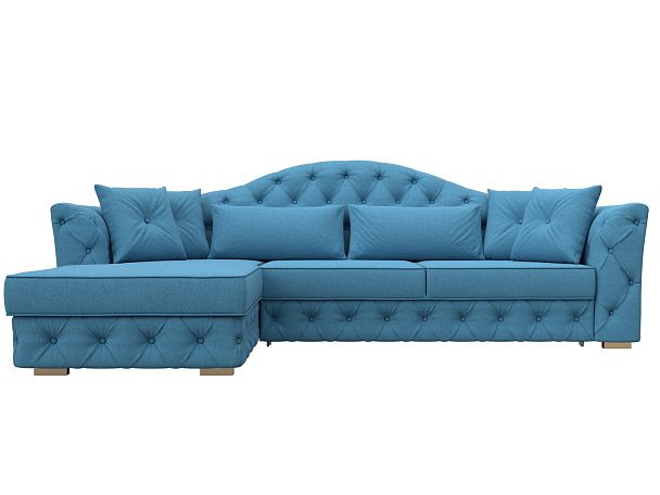 Диван угловой Артис левый угол Рогожка голубой - Вид 2
