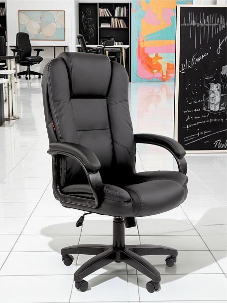 Кресло CHAIRMAN 600 LT, экокожа, черный - Вид 6