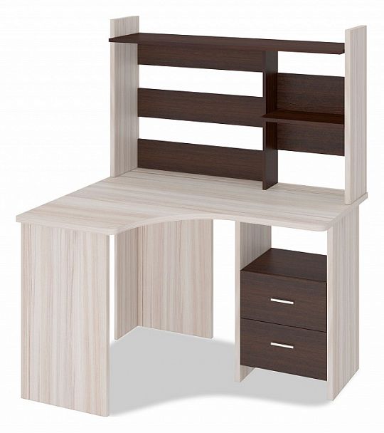 Стол компьютерный Домино Лайт СКЛ-Угл120+НКЛ-120 Венге/Карамель левый - Вид 1