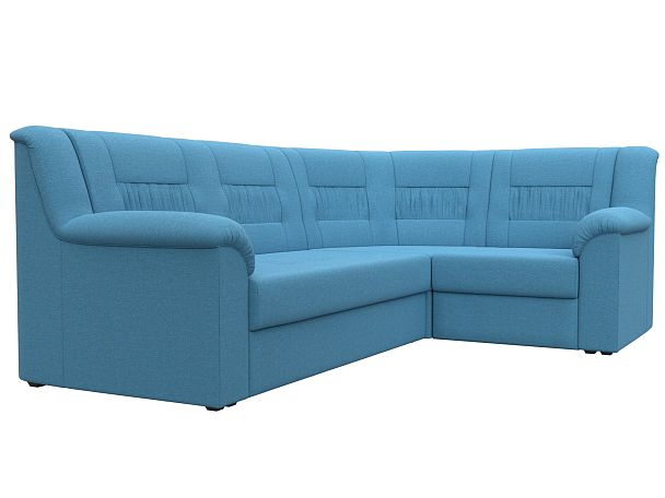 Диван угловой Карелия правый угол Рогожка голубой - Вид 3