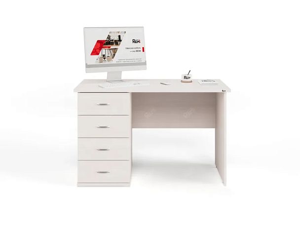 ЛАЙТ / LIGHT RLG007-12x6L Однотумбовый стол 120x60x75 Дуб Молочный - Вид 3