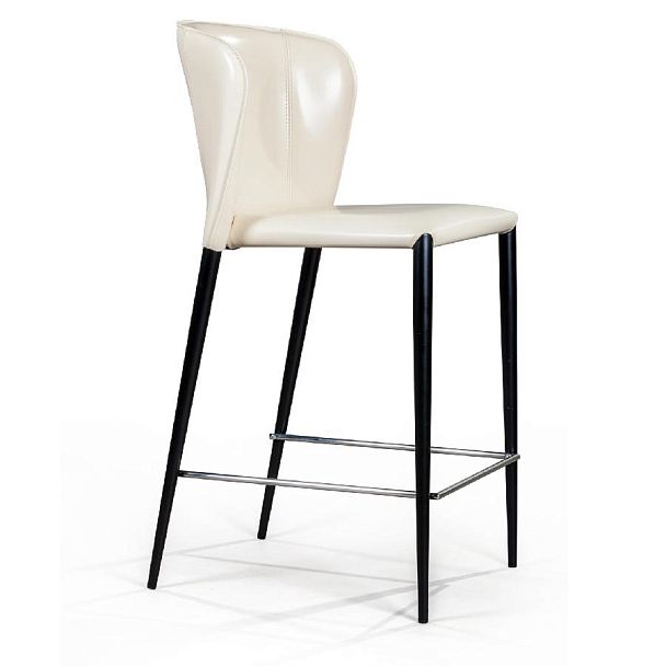 Стул полубарный Albert, кожа бежевый - Вид 1