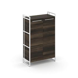 Rift Шкаф 3 ниши широкий RF.SS-31 Дуб Мали/Металл Белый 798*396*1286 - Фото предпросмотра