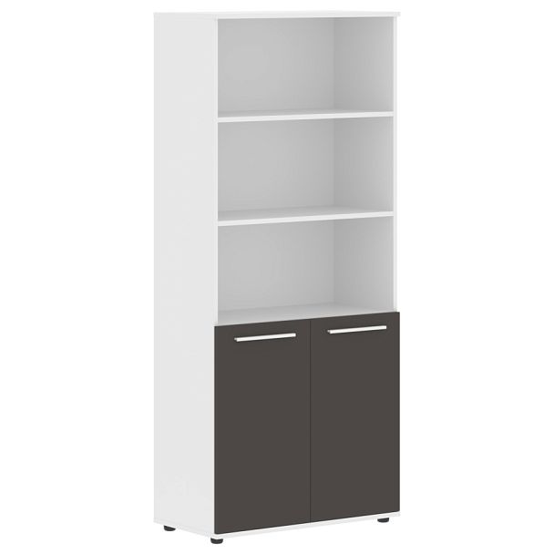 Шкаф высокий широкий EHCS 85.5 Мокко/Белый/Белый 852х430х1967 EDIS - Вид 1