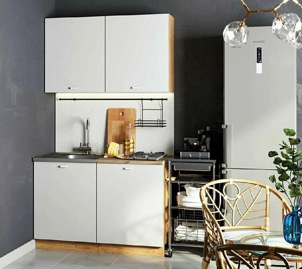 кухня Дана 1,2 дуб крафт золотой/белый - Вид 3