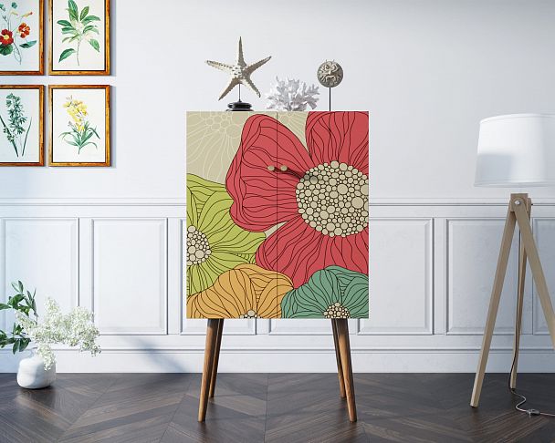 Комод на высоких ножках "Berber" 5 принт - Вид 7