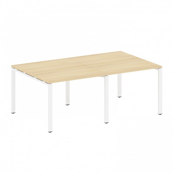 Стол для переговоров "Metal System" БП.ПРГ-2.1 акация/белый - Вид 1