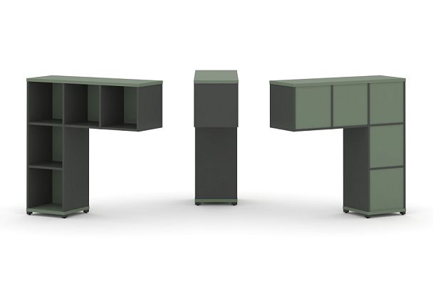 Concept Надставка низкая CN.ONN-001 Кобо/Антрацит/Металл Антрацит 1099*365*1130 - Вид 1