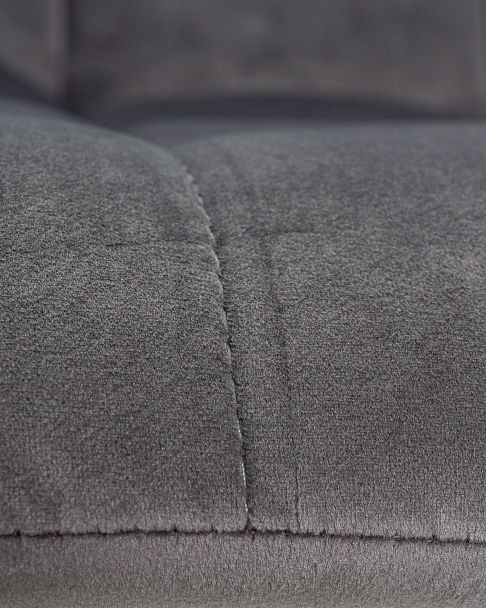 Стул обеденный DOBRIN ALEX (черные матовые ножки, темно-серый велюр (V108-91)) - Вид 11