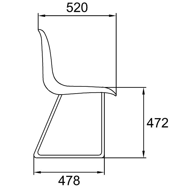 Стул Vicenza (пруток), каркас Хром, фиолетовый, РП+ИК, стопируемый - Вид 7