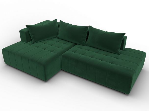 Диван угловой Лига-103 НПБ угол левый Велюр зеленый - Вид 6