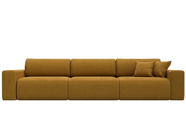 Диван прямой Лига-036 НПБ Классик Лонг Велюр желтый - Вид 2