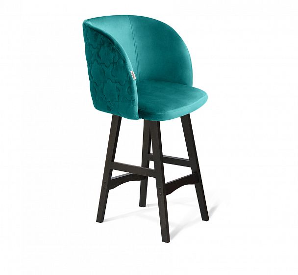 Стул полубарный Sheffilton SHT-ST33-1/S65-1 альпийский бирюзовый/венге - Вид 1