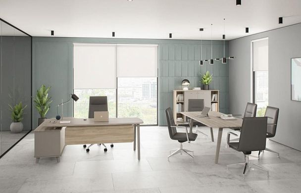 Шкаф средний полузакрытый (топ МДФ) Time metal МР 9363 МП/ВЛ/ВЛ вяз либерти - Вид 3