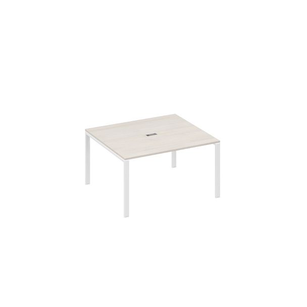 Стол 140 переговорный с металлокаркасом UNO A4 А4 Б1 132 БП дуб / металлокаркас белый - Вид 1