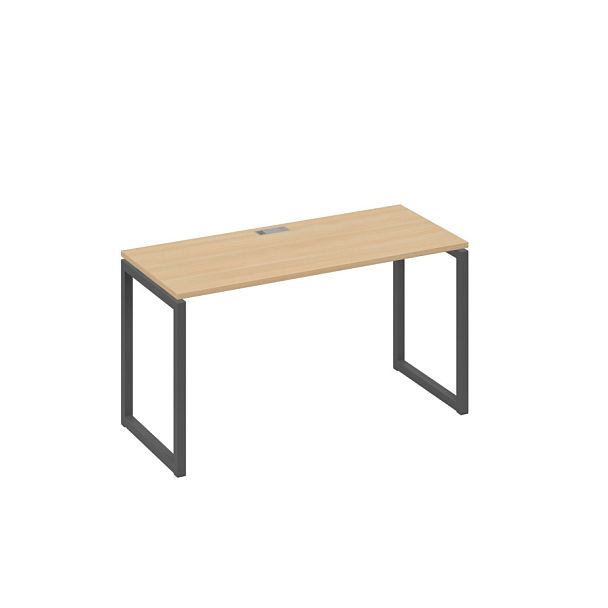 Стол письменный на металлокаркасе QUATTRO A4 А4 Б4 004 БП натуральный дуб / металлокаркас антрацит - Вид 1