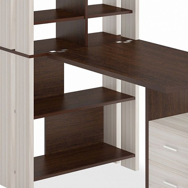 Стол компьютерный Домино Лайт СТЛ-ОВХ+С100Прям Венге/Карамель - Вид 3