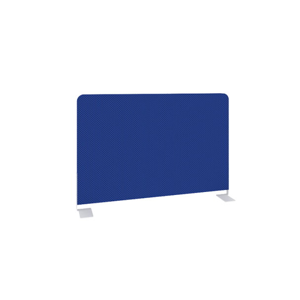 Metal System Экран тканевый боковой Б.ТЭКР-60 Синий/Белый металл 600*390*22 - Вид 1