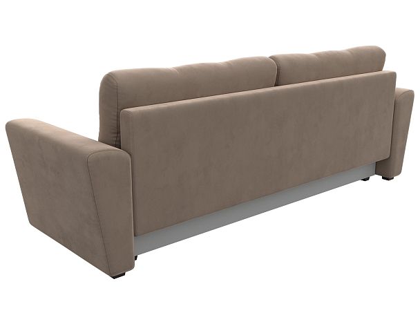 Диван прямой Амстердам Лайт (полностью велюр бежевый) - Вид 6
