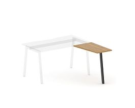 MATRIX 121В303 Стол приставной, R 500х800х775 Дуб Крафт Золотой/Темно-серый - Фото предпросмотра