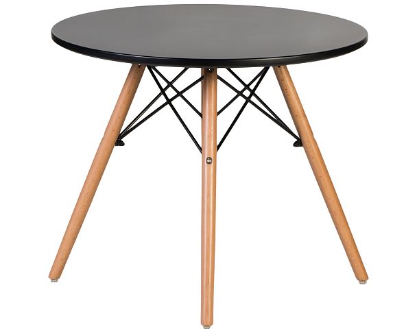 Стол журнальный DOBRIN SHELLEY (ножки светлый бук, цвет чёрный) - Вид 2