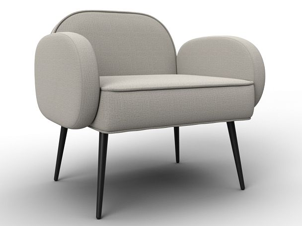 Кресло Лига-086 Рогожка бежевый - Вид 1