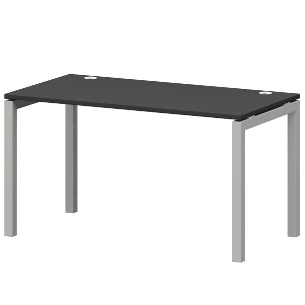 Стол на металлокаркасе СМС25-П-14К.73.Пр50 Графит/Белый 1400x730x750 Смарт - Вид 1