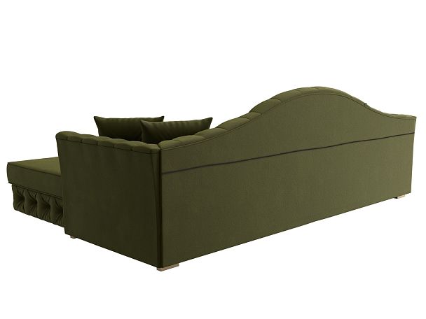 Диван угловой Артис правый угол Микровельвет зеленый - Вид 6