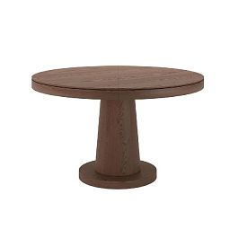 Стол круглый обеденный Bilbo (110+40) шпон - Фото предпросмотра