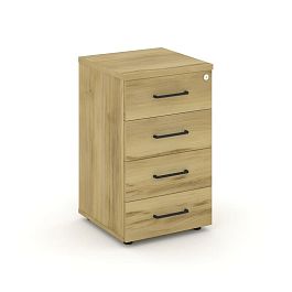 Касл Тумба приставная CS.D-TP-1 Дуб Винченцо/Черный Матовый Гладкий 450*450*750 - Фото предпросмотра