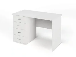 ЛАЙТ / LIGHT RLG007-12x6L Однотумбовый стол 120x60x75 Белый - Фото предпросмотра