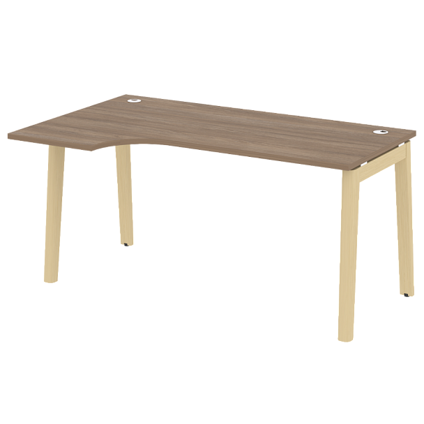 Onix Wood Стол эргономичный левый OW.SA-1 (L) Дуб аризона/Дуб светлый/Белый металл 1580*980*750 (720/460) - Вид 1