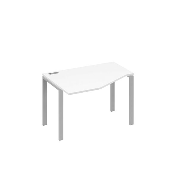 Стол эргономичный левый "Техно" на металлокаркасе UNO A4 А4 Б1 051 БП белый премиум / металлокаркас серый - Вид 1