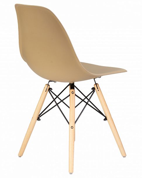 Стул обеденный DOBRIN DSW (ножки светлый бук, цвет бежевый (GR-03)) - Вид 6