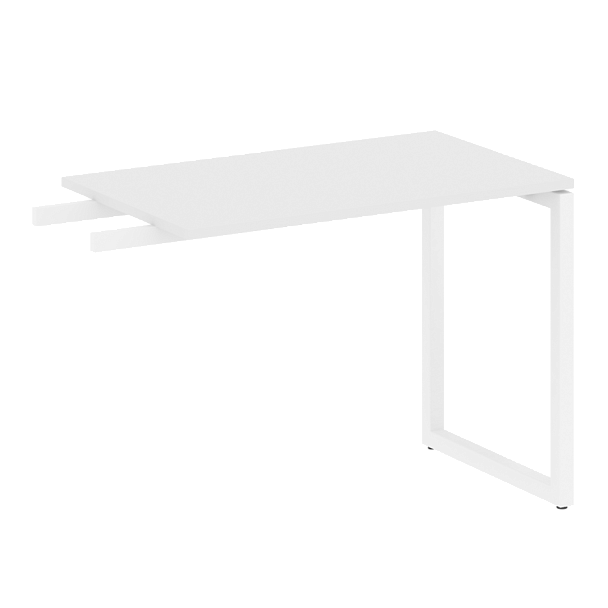 Metal System Quattro Приставной элемент на О-образном м/к 40БО.ПР-3 Белый/Белый металл 1000*600*750 - Вид 1