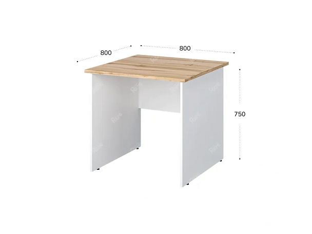 TANDEM RTD030-80-V Стол квадратный ун-й 800х800х750 Вотан/Белый - Вид 2