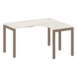 Metal System Quattro Стол криволинейный правый на П-образном м/к 50БП.СА-3 (R) Дуб наварра/Мокко металл 1400*1200*750 - Фото предпросмотра