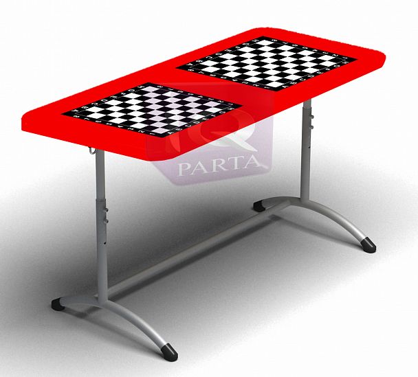 Парта четырёхместная "ЭКСТРА (Р) Шахматная"  (4-6 гр.) - Вид 2
