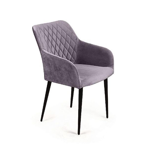 Стул с подлокотниками Robert, бархат серый 27 - Вид 1
